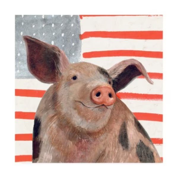 Victoria Borges 'Patriotic Farm Iv' Canvas Art, 18x18, Trademark Fine Art, Mfr#: WAG10380-C1818GG